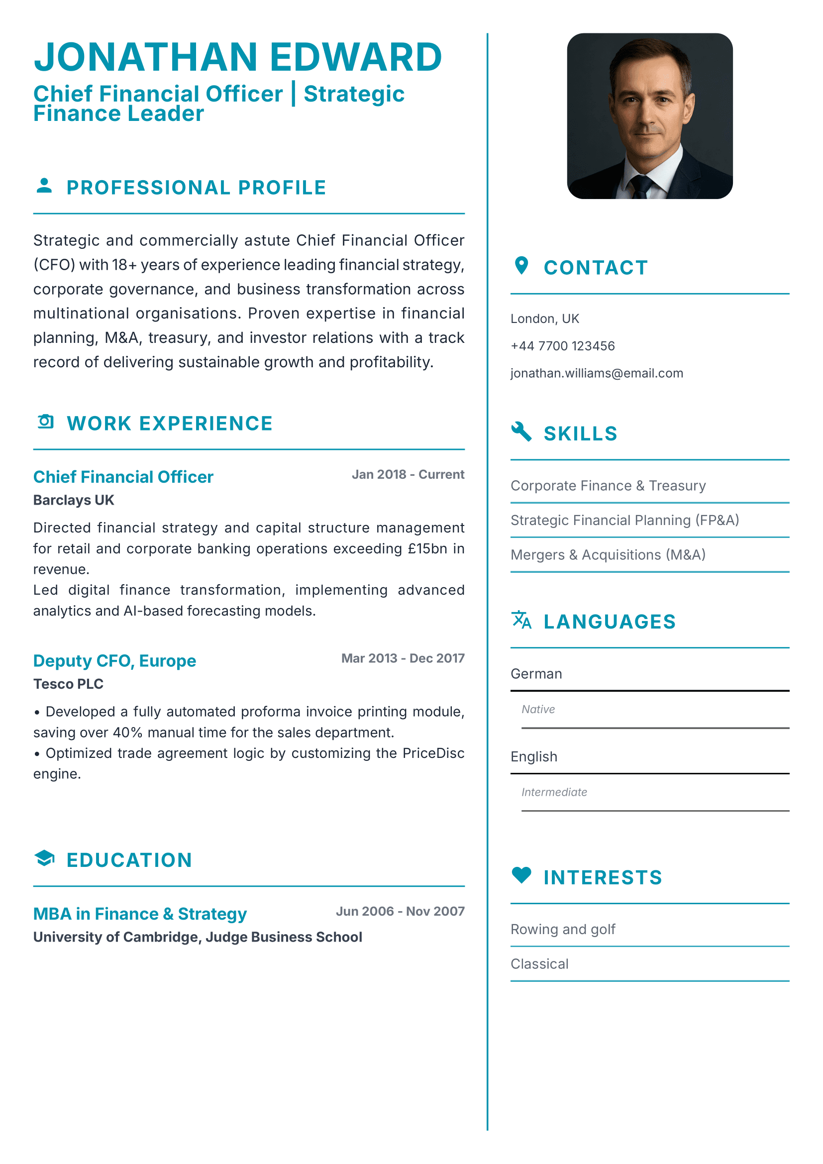Resume example 2